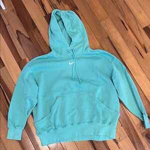 Nike Women's Teal Hoodie Sweater